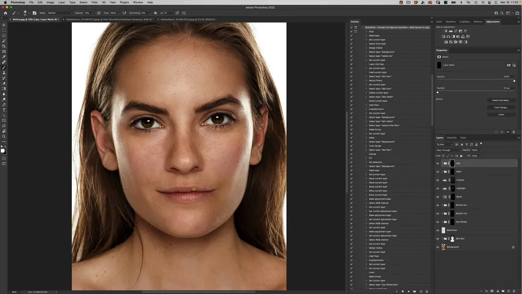 Portrait Retouching layers