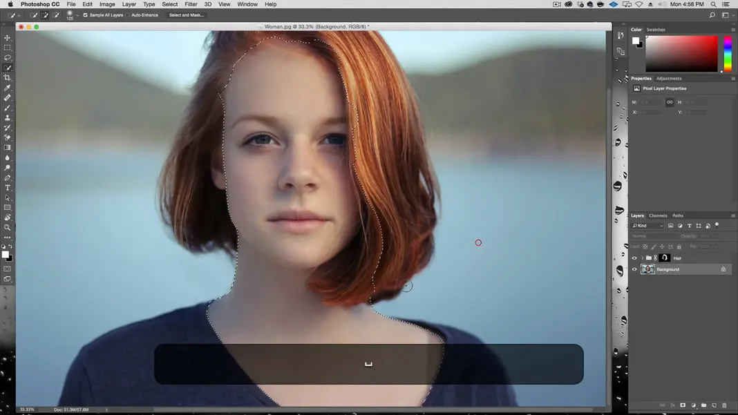 selecting skin to make it pop in Photoshop