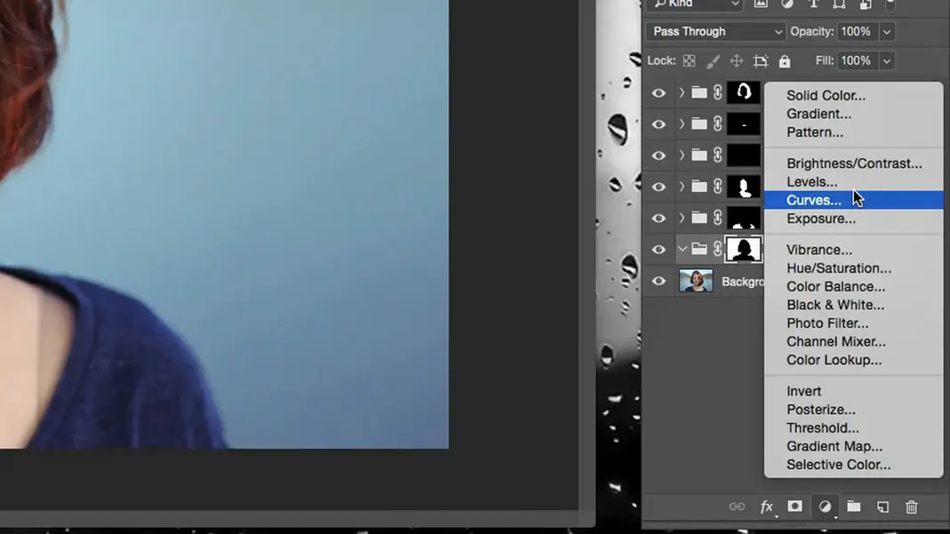 adding a curve in photoshop