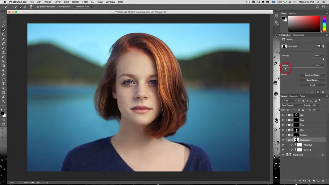 make colors pop in photoshop intermediate result