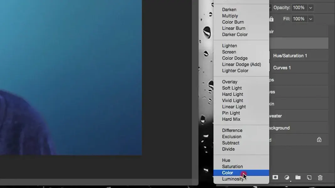 creating a color layer in Photoshop