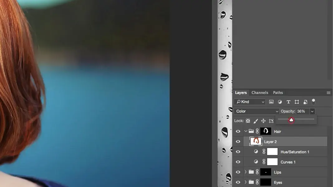 hair layer in Photoshop