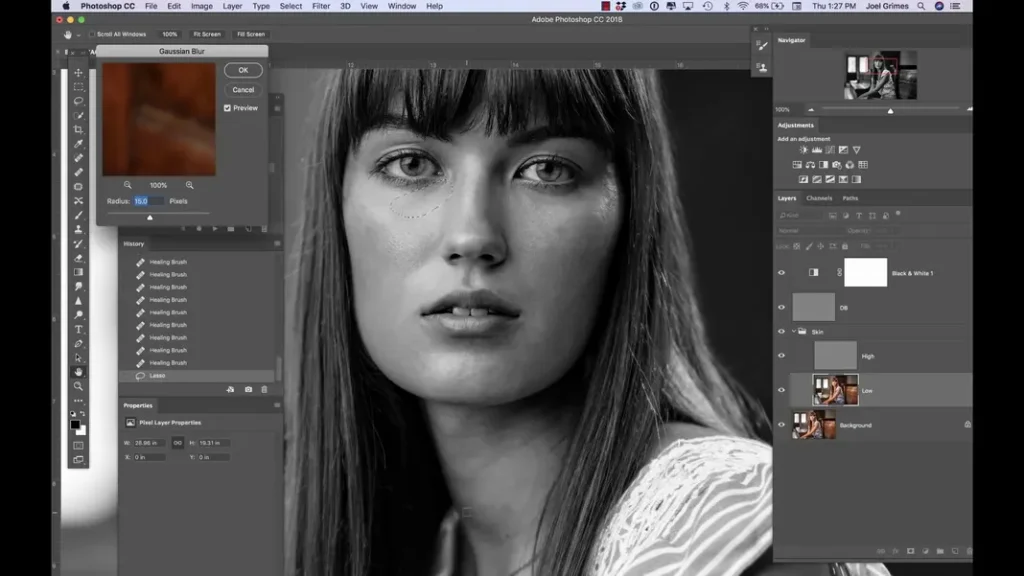 low pass layers in Photoshop