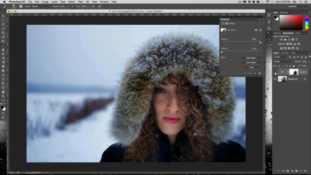 adjusting darkness on image in Photoshop